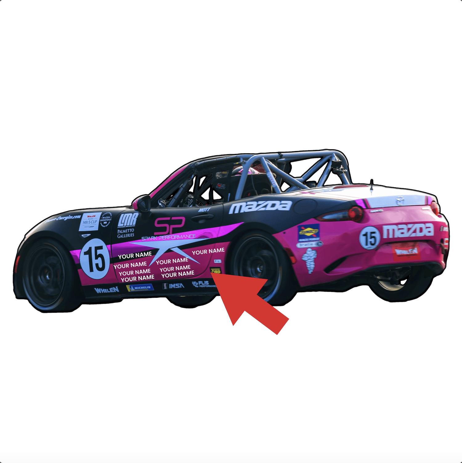 Sally Mott Racing Mazda MX-5 Cup Driver First to the Finish Amazon